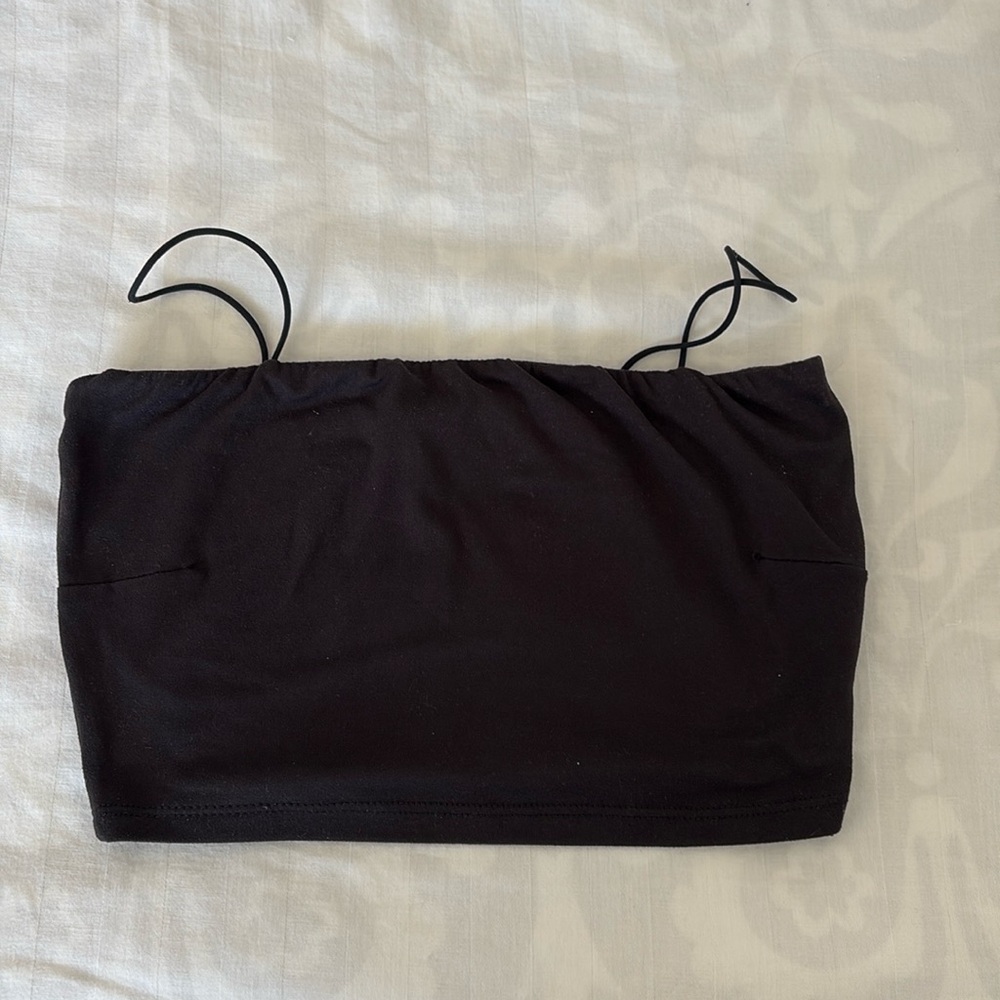 Black crop cami